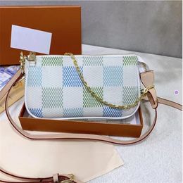 Womens Luxury Designer Checkerboard Medieval Mahjong Bag Handbag Shoulder Underarm Crossbody Purse