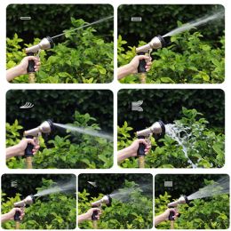 Expandable Magic Flexible Stripes Pipe High Pressure Double Metal Connector Garden Hose for Outdoor Watering Car Wash Irrigation