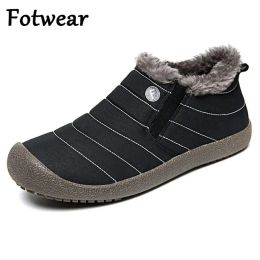 Winter Men Snow Boots Long Plush Big Size 36-48 Outdoor Men Ankle Boots Waterproof Anti-snow Warm Fur Mens Sneakers Casual Shoes