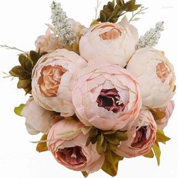 Wedding Flowers Light Pink Imitation Peony Home Decor Outside Style Bride Bridesmaids Holding For Halloween Christmas