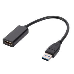 USB to HDMI-Compatible Adapter 1080P USB 3.0 to HDMI Video Converter For Windows 7 8 10 PC Laptop Desktop Monitor Projector HDTV