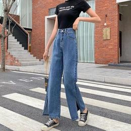 Women's Jeans Woman Pants Denim Women's Autumn High Waist 2024 Loose Straight Pantalones Vaqueros Mujer