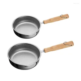 Pans Uncoated Frying Pan Steak Omelets Eggs Stainless Steel Material