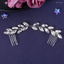 Hair Clips Trendy Crystal Handmade Comb Clip Pin Headband For Women Party Bridal Wedding Accessories Jewellery Tiara