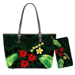 Shoulder Bags 2pcs Set Women Luxury Bag And Purse Bohemia Floral Printing Ladies Handbags Sac Femme Free Drop Wholesale 2024