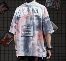 Men039s TShirts Shortsleeved Tshirt Men And Women039s Oversize Bat Shirt Halfsleeved Tops Student Patch 2022 Summer Kore3481564