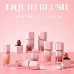 Matte Velet Liquid Blush Moisturising Lip Gloss Cheek Blusher Durable Natural Tint Face Rouge Cream Blush Stick Beauty Cosmetics