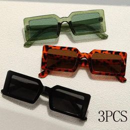 Sunglasses 3 Pcs Small Rectangle Women Vintage Brand Designer Square Sun Glasses Shades Female UV400 Feminino