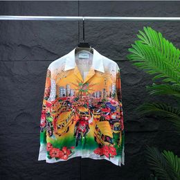 Koszula designerska casa męska luksusowa koszula szczupła dopasowanie swobodnego projektanta guzika do marki garnituru