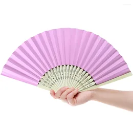 Decorative Figurines Bamboo Folding Fan Hand DIY Painting Paper Chinese For Home Dancing Party Wedding Decoration