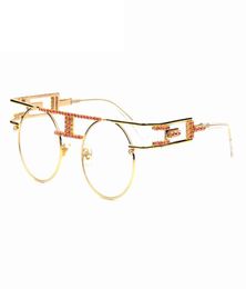small round rhinestone sunglasses women men 2019 new black sunglasses diamond shades gothic steampunk sun glasses female transpare2667499