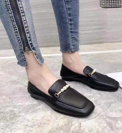 stylishbox y210429103 BLACKIVORY FLATS SHOES CALF SKIN PEARL GENUINE LEATHER CASUAL WORK SCHOOL OXFORD LADIES BALLET BALLERINAS 9434338