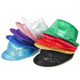 Ball Caps Sequin Jazz Hat Adult Stage Props Flash Cowboy Dance Hats Hip Hop