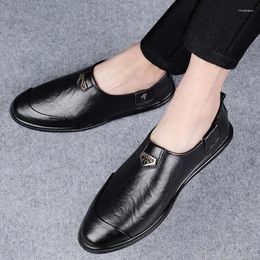 Casual Shoes Mens Loafers Moccasins Breathable Slip On Black Driving 2024 Artificial Leather Men