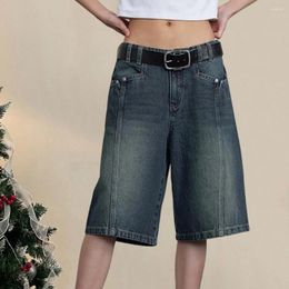 Women's Shorts Denim For Women Casual With Pockets Breathable Straight Pants Versatile Jeans Short Trousers Travel Work Outdo