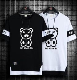 Mens T Shirts Korean Fashion Summer Streetwear Print T Shirt Casual Men Clothing Harajuku Short Sleeve Tops Tees Men 2206154394107
