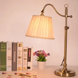 Table Lamps Classic Desk Lamp Modern Office Study Adjustable Direction Copper Colour Home Lighting