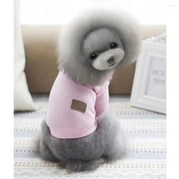 Dog Apparel Sweater Cute Small Pet Cat Clothes Lapel Stripe Cotton Puppy Clothing For Dogs