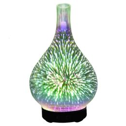 3D USB Air Humidifier With 7 Colour Led Night Light Aroma Oil Diffuser 240517