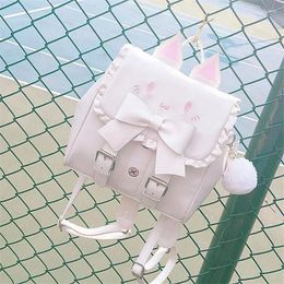 Backpack Lolita Kawaii Shoulder Bag Women Jk Handbags Female Pink Messenger Crossbody Harajuku 2024 Designer Japanese