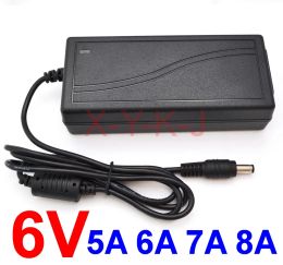 1PCS 6V 5A 6V 6A 6V 7A 6V 8A High quality IC solutions AC 100V-240V Switch power supply, adapter, DC 5.5mmx2.1mm-2.5mm