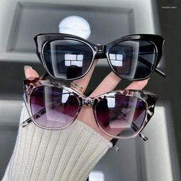 Sunglasses Vintage Cat Eye Women Brand Designer Retro Sun Glasses Female Fashion Gradient Mirror Personality
