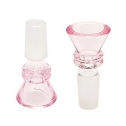 14mm 18mm Male Pink Glass Bowls green Smoking Bong Bowls Piece For Tobacco Glass Water Pipes Bongs Dab Oil Rigs