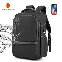 Backpack ARCTIC Fashion Waterproof Men Laptop USB Charge School Large Capacity Mochila Casual Male Travel Bag