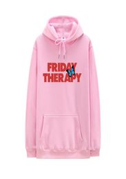 FRIDAY THERAPY Hoodie Men Women High Quality Hooded Long Sleeves Sweatshirt Brockhampton Hip Hop Hoodies Streetwear Fleece Hoody5557641