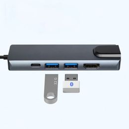 Multiport Hub Type C 4K USB 3.0 Type C Data Adapter Card Reader Compatible with Windows/macOS/Android/iOS/Linux System Electrics