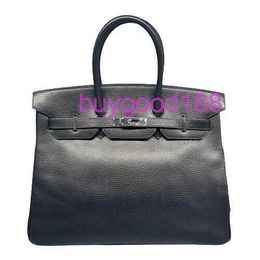 10A Bridkkin Delicate Luxury Womens Social Designer Totes Bag Shoulder Bag 35 Handbag Leather Black Used Women