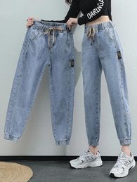 Women's Jeans 2024 Harem Pants Vintage High Waist Woman Women's Ankle Length Mom Cowboy Denim For Women