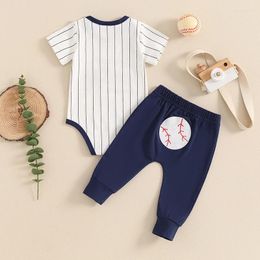 Clothing Sets Baby Boy Baseball Half First Birthday Outfit Short Sleeve Romper Jogger Long Pants 2Pcs Summer Fall Clothes