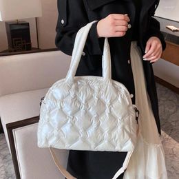 Bag Winter Large Capacity Shoulder For Women Waterproof Nylon Bags Space Pad Cotton Feather Down Crossbody Tote