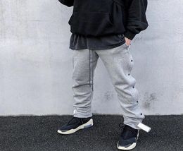 19SS Dark Buckle Sweatpants Grey Classic Track Pants Vintage Street Casual Trousers Men Women Sport Pants HFYMKZ1431198337