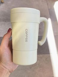 Mugs Portable Heat Preservation Mug High Beauty Water Cup Office Stainless Steel Cups For Coffee And Tea Drinkware Original