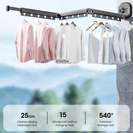 Hangers Clothes Drying Rack Retractable Hanger Laundry Organiser With Strong Load-bearing Suction Cup For Folding Air-drying