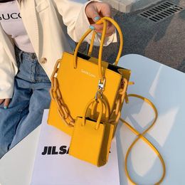 Shoulder Bags 2024 Fashion Acrylic Chain Bag Women Travel Crossbody PU Leather Female Luxury Handbags Designer Sac A Main Femme