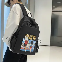 Backpack High School Casual Fashion Lovers Backpacks Female Nylon Print Trendy Cute Rucksack Bag 2024