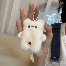 3PCS Cartoon Bear Squeak Keychain Pendant Cute Plush Doll Toy Kawaii Bag Hanging Decorations For Friends Kids Lovers Birthday Gifts