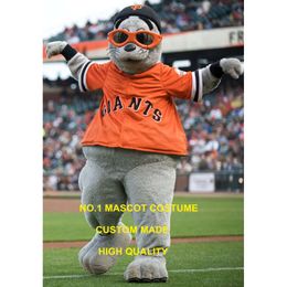 Mascot Costume Adult Baseball Sport Theme Seal Cartoon Character Mascotte Fancy Dress Kits 2019 Mascot Costumes