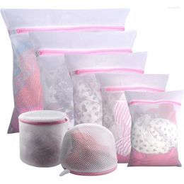 Laundry Bags 7Pcs Mesh For Delicates With Premium Zipper Travel Storage Organize Bag Clothing Washing Underwear Lingerie