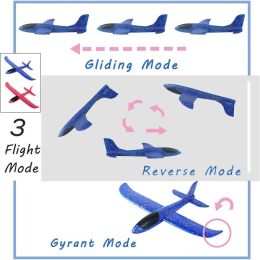 2PCS/3PCS Colorful Foam Glider Airplane Toy Hand Throwing Plane Flying Model Outdoor Sports Airplane Mode Birthday Party Gifts