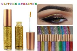 New HANDAIYAN 10 Colours Liquid Glitter Eyeliner Pencils Long Lasting Waterproof eye Makeup Eyeliner Easy to Wear Eye Liner6698949