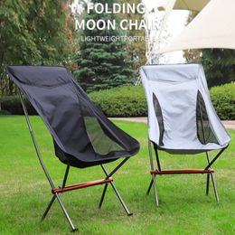 Portable Folding Chair Outdoor Camping Chairs Oxford Cloth Ultralight For Travel Beach BBQ Hiking Picnic Seat Fishing Tools 240521