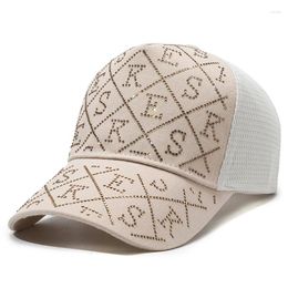 Ball Caps Diamond Encrusted Rhinestone Letters Baseball Cap Ladies Outdoor Joker Fashion Temperament Sunscreen Hat In Summer