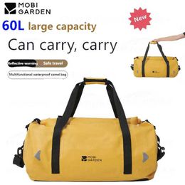 Outdoor Bags MOBI Garden Outdoor Sports Camel Bag Waterproof Dry Wet Separation Camping Fitness Travel Equipment Storage Bag 60L Yellow Q240521