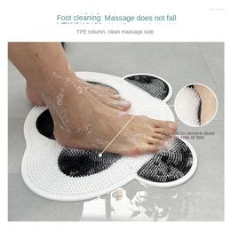 Carpets Panda Silicone Massage MatBathroom Anti-slip MatBath BackrubBath ScrubberFeet Wash Dead SkinShower Floor Mat