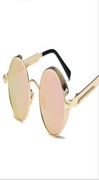 Vintage Optical Round Metal Sunglasses Steampunk Men Women New Fashion Glasses Luxury Designer Retro Vintage Sunglasses UV400 6pcs9000065