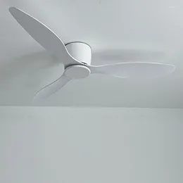 Low Floor Ceiling Fans Only 42 Inch 52 Remote Control Cooling Lamp Design Fan With Light White Wood Black Colour